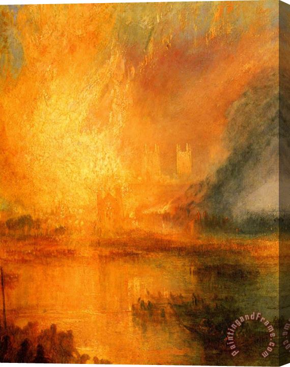 Joseph Mallord William Turner The Burning of The Houses of Parliament [detail 1] Stretched Canvas Print / Canvas Art